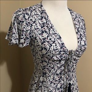 Tie front tassel mini dress